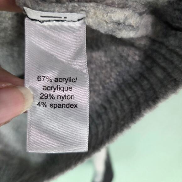 Maurices Womens Black Gray Fair Isle Mock Neck Sweater XLarge Cabin Winter Cozy - Picture 6 of 8